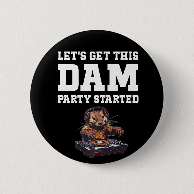 Badge Rond 5 Cm DJ Beaver Lover _2 (Devant)