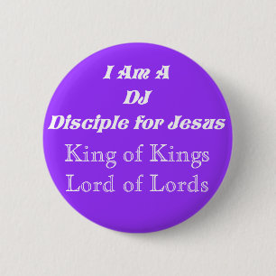 Badge Rond 5 Cm DJ-Disciple Pour Jésus_