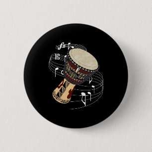 Badge Rond 5 Cm Djembe
