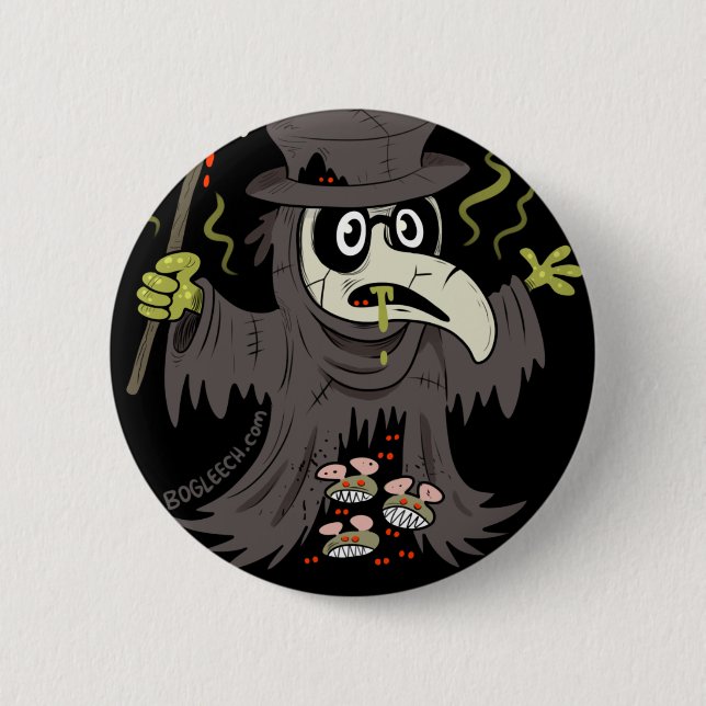 Badge Rond 5 Cm Docteur Button de peste (Devant)