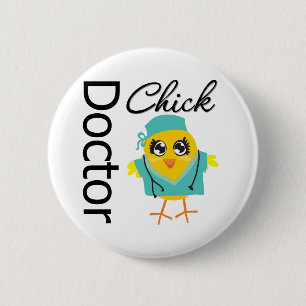 Badge Rond 5 Cm Docteur Chick