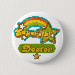 Badge Rond 5 Cm Docteur de superstar