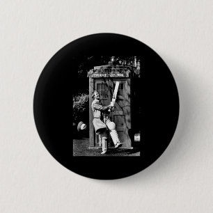 Badge Rond 5 Cm Doctor Who Peter Davison Cricket Tardis 1981 Réser