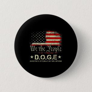 Badge Rond 5 Cm Doge démocrates officiellement exposés Trump 20
