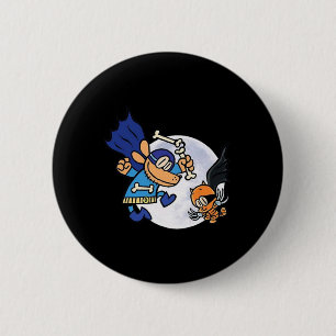 Badge Rond 5 Cm Dogman Et Chat Essentiels Pour Enfant