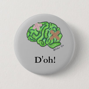 Badge Rond 5 Cm "D'oh !" bouton (rond)