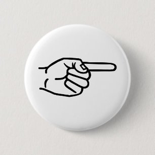 Badge Rond 5 Cm Doigt de main