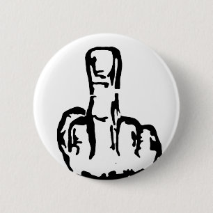 Badge Rond 5 Cm Doigt moyen