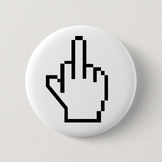Badge Rond 5 Cm doigt moyen à 8 bits