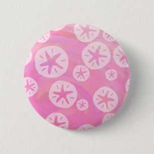 Badge Rond 5 Cm Dollar de sable blanc et rose