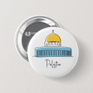 Badge Rond 5 Cm Dôme du Rocher Palestine