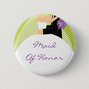 Badge Rond 5 Cm Domestique nuptiale de partie du bouton