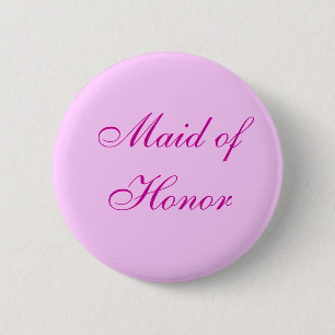 Badge Rond 5 Cm Domestique rose de bouton d'honneur