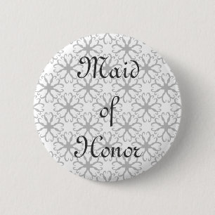Badge Rond 5 Cm Domestique stylisée de fleur de bouton d'honneur