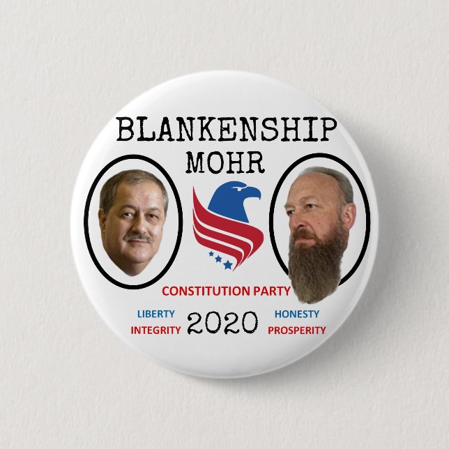 Badge Rond 5 Cm Don Blankcitizen pour le président 2020 (Devant)