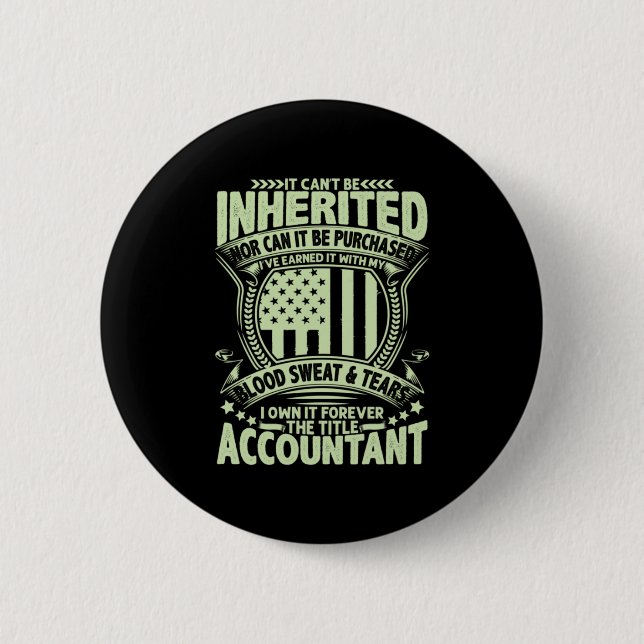 Badge Rond 5 Cm Don comptable | Le comptable de titre (Devant)