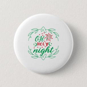 Badge Rond 5 Cm Don de Noël Oh Soirée Sainte