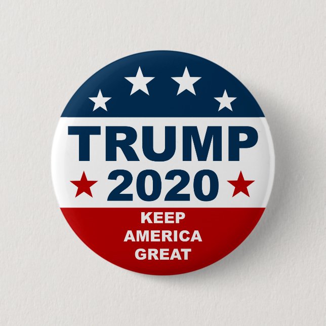 Badge Rond 5 Cm Donald Trump 2020 maintiennent l'Amérique grande (Devant)