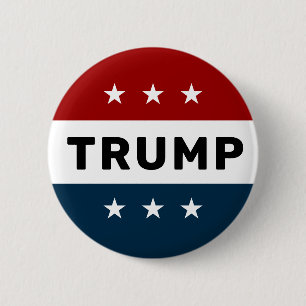 Badge Rond 5 Cm Donald Trump 2024 Classic Star Pinback
