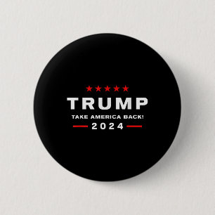 Badge Rond 5 Cm Donald Trump 2024 Reprendre l'élection américaine 