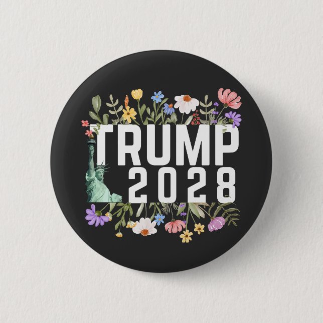 Badge Rond 5 Cm Donald Trump 2028 (Devant)