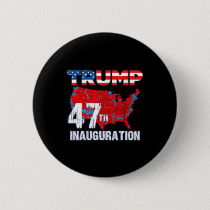 Badge Rond 5 Cm Donald Trump 47e président 2025 Inauguration États