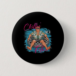 Badge Rond 5 Cm Donald Trump Chillin'Like A Felon Summer 2024 1