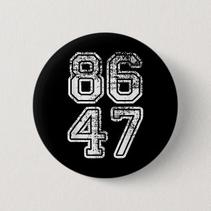 Badge Rond 5 Cm Donald Trump Impeach 47 8647 Anti-Trump