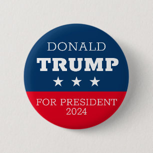 Badge Rond 5 Cm Donald Trump pour le président 2024