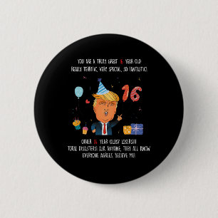 Badge Rond 5 Cm Donald Trump Président Drôle 16e Anniversaire Trum