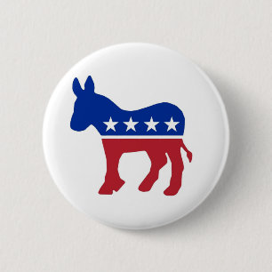 Badge Rond 5 Cm Donkey démocrate