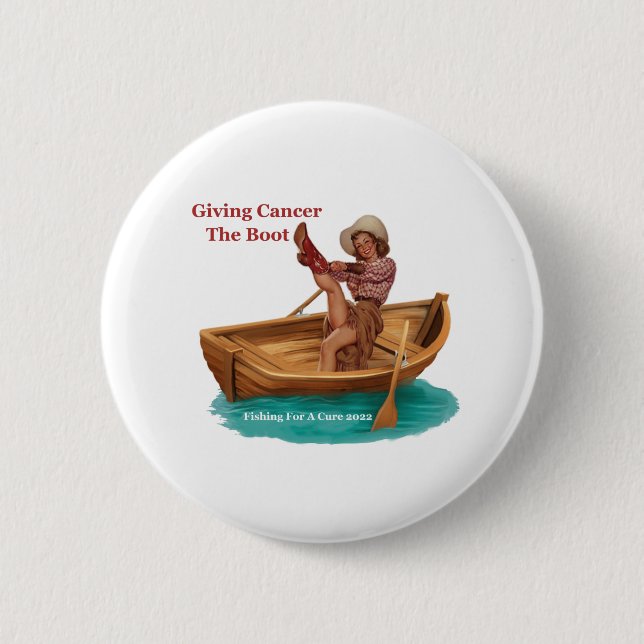 Badge Rond 5 Cm Donner le coup d'envoi au cancer (Devant)
