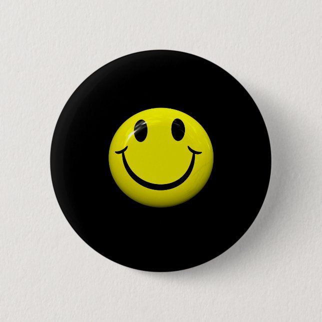 Badge Rond 5 Cm Dont Worry Be Happy Face  (Devant)