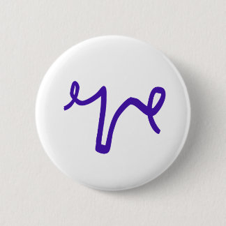 Badge Rond 5 Cm Doodle d'utérus mauve