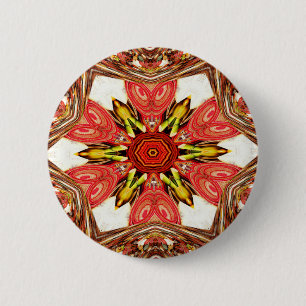 Badge Rond 5 Cm Doodle Floral Art Imprimer