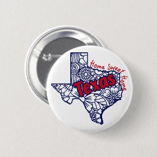 Badge Rond 5 Cm Doodle Floral Texas
