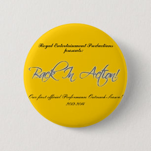 Badge Rond 5 Cm DOS de fonctionnaire DANS le bouton d'ACTION