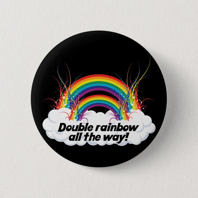 BADGE ROND 5 CM DOUBLE ARC-EN-CIEL COMPLÈTEMENT (Devant)