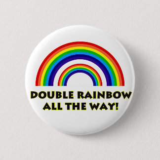 Badge Rond 5 Cm Double arc-en-ciel. COMPLÈTEMENT ! !