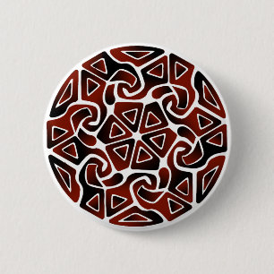 Badge Rond 5 Cm Double flèches rouges ET noires