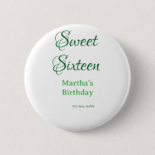 Badge Rond 5 Cm Douze ans sucrés nom date calligraphie boho ret