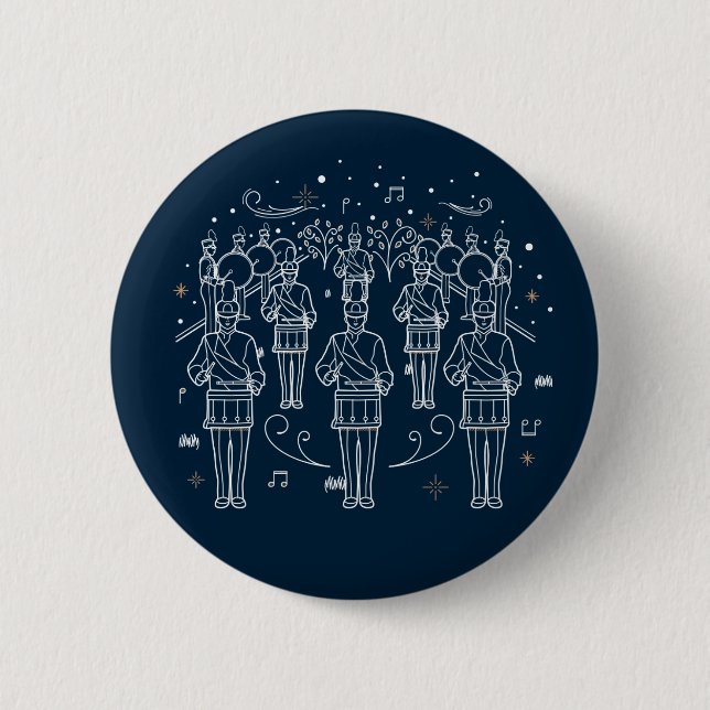 Badge Rond 5 Cm Douzième jour de Noël (Devant)