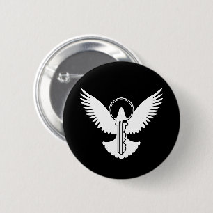 Badge Rond 5 Cm Dove avec clé