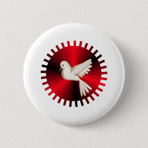 Badge Rond 5 Cm Dove Saint-Esprit