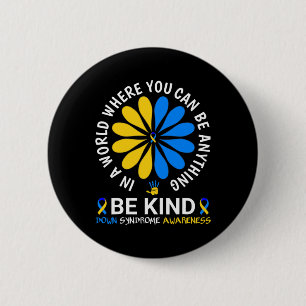 Badge Rond 5 Cm Down Syndrome Day 2024 Soyez au courant du syndrom