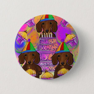 Badge Rond 5 Cm Doxies Rouges