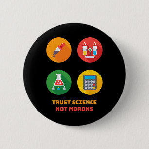 Badge Rond 5 Cm Dr Anthony Fauci Faites Confiance à la Science Pas