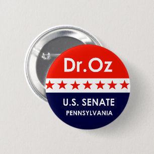 Badge Rond 5 Cm Dr Oz Sénat américain Pennsylvanie