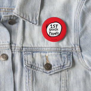 Badge Rond 5 Cm Dr Seuss Chose Une Chose Deux - 1ère Chose