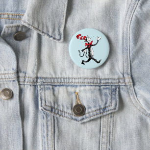 Badge Rond 5 Cm Dr. Seuss Le Chat Chapeauté